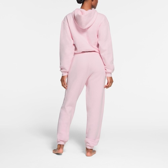 SKIMS Cotton Fleece Joggers - Cherry Blossom XL NWT NEW - Picture 4 of 6